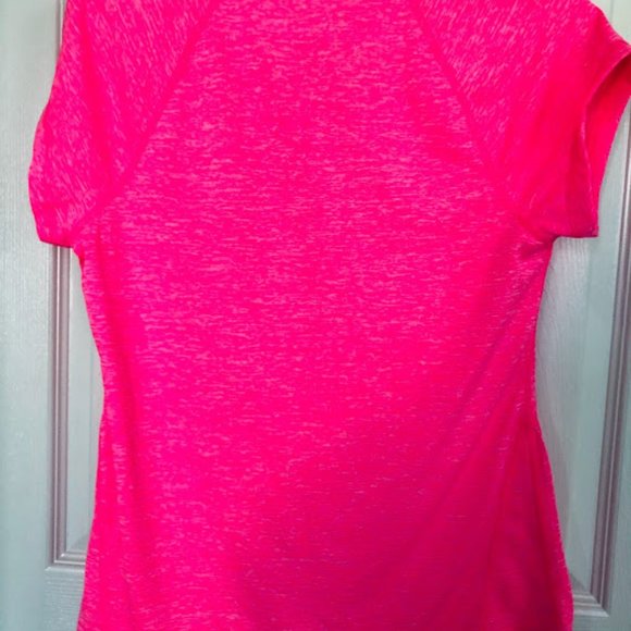 IDEOLOGY hot pink Heathered cap Sleeve Shirt NWOT - Picture 6 of 9